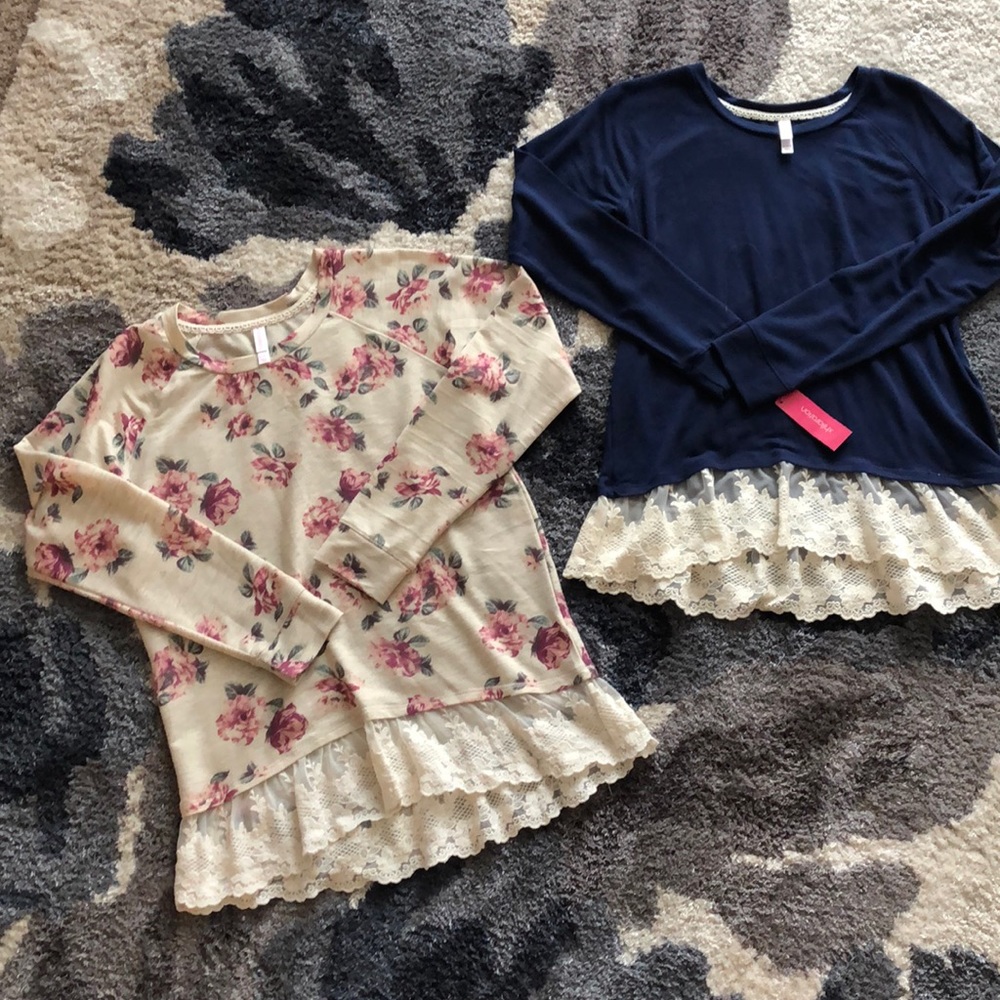 Two cute tops 💕 one NWT both size youth XL